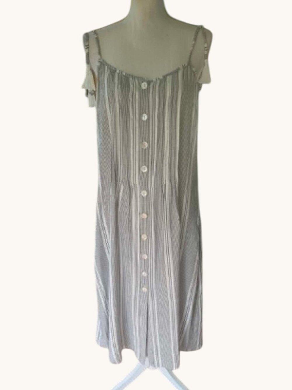 CLUB Z COLLECTION BEACH Grey Maxi Sundress NWT